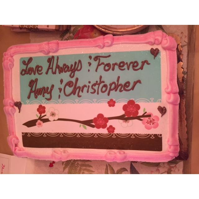 Our deliciously amazing engagement cake provided by Chris's mommy!
