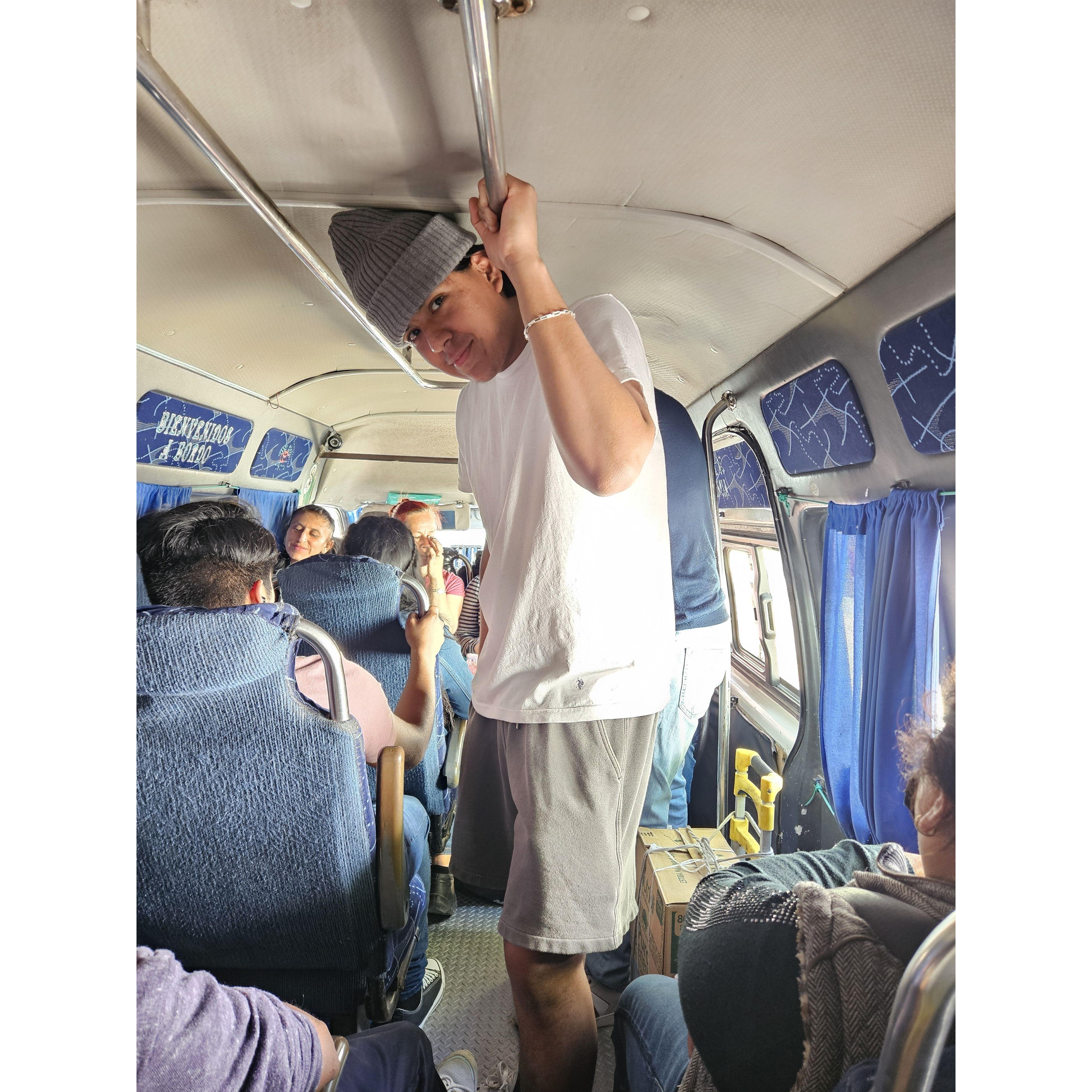 He came to see my family in Mexico.