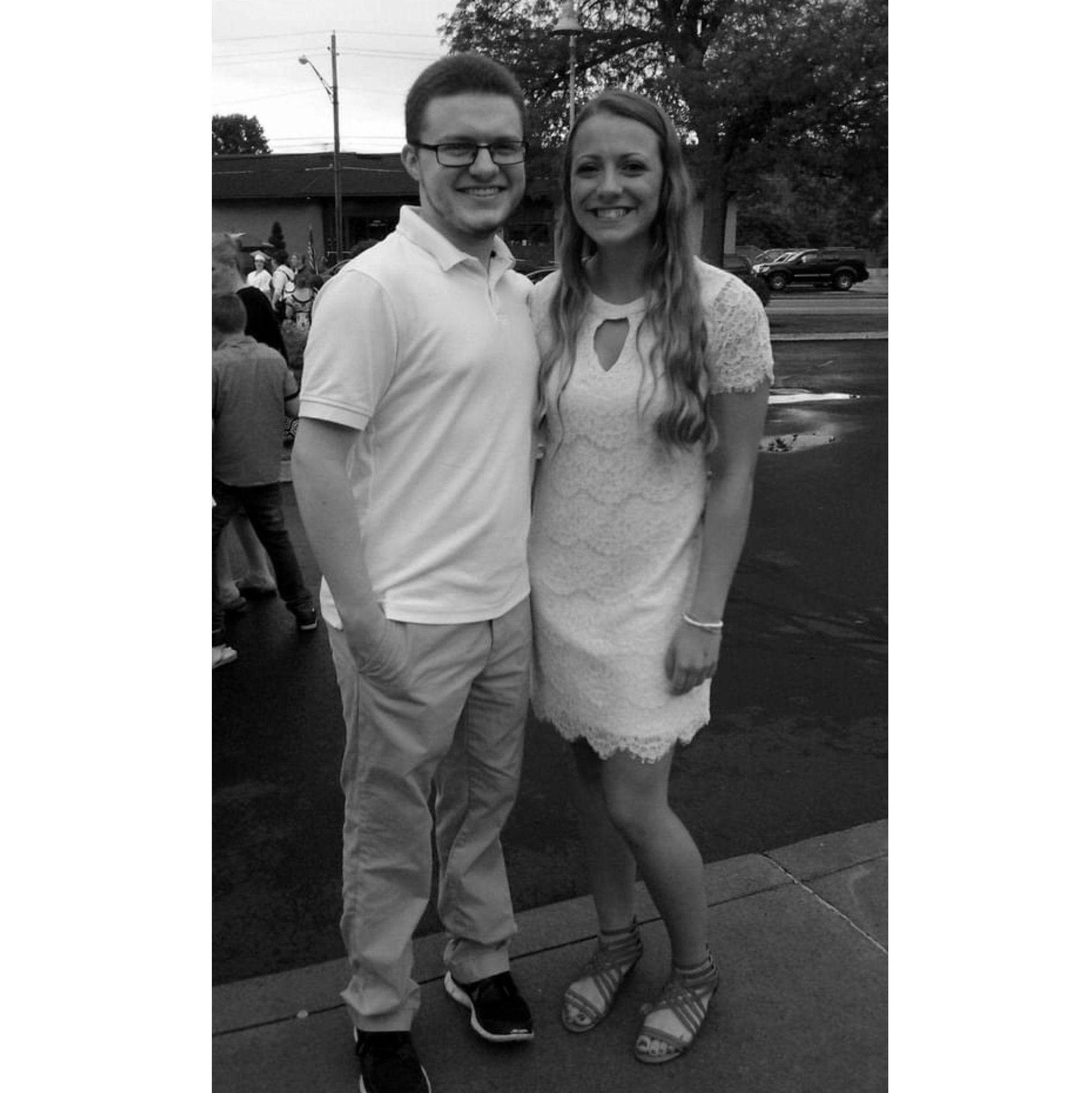 Morgan's high school graduation in 2017.