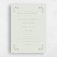 Green Wedding Program - Rhys