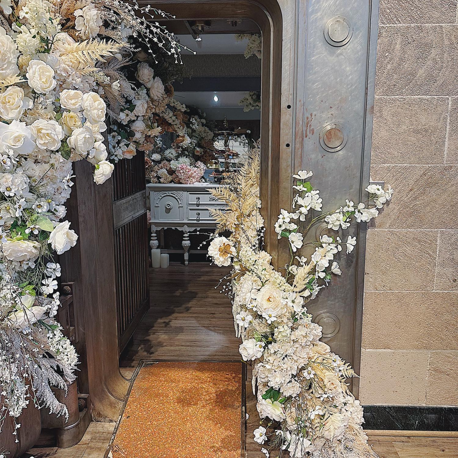 Inside the vault at Ava Laurénne Bride in Fredericksburg. We were given snacks and drinks after I said “yes to the dress!”