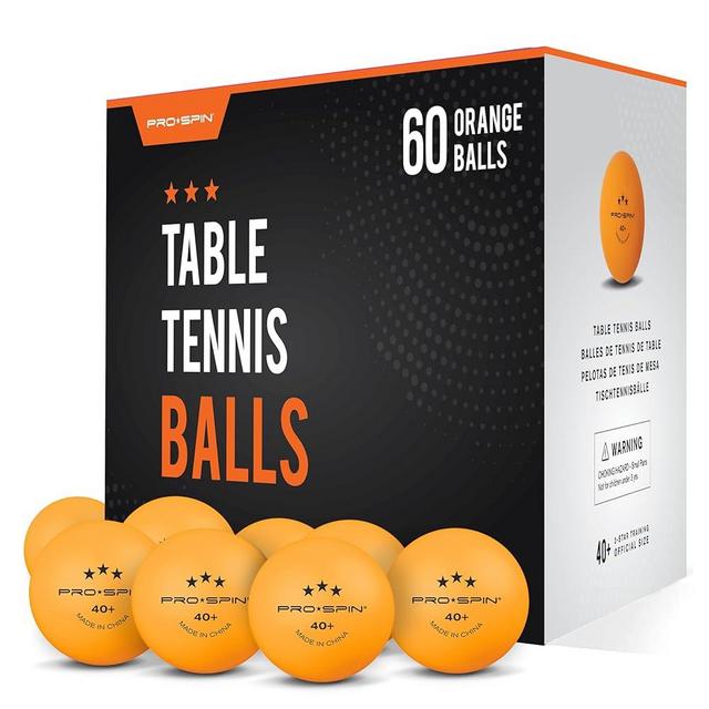 PRO SPIN Ping Pong Balls - Orange 3-Star Table Tennis Balls | High-Performance 40+ ABS Training Balls | Ultimate Durability for Indoor/Outdoor Ping Pong Tables