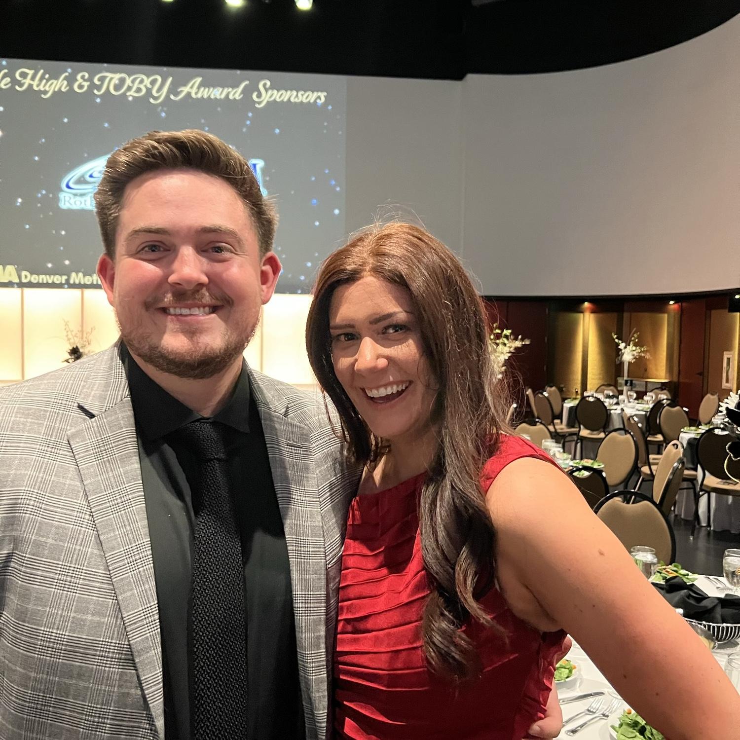 Chase joined Emma at the annual Denver Metro BOMA TOBY Gala where she won "Assistant Property Manager of the Year" award!