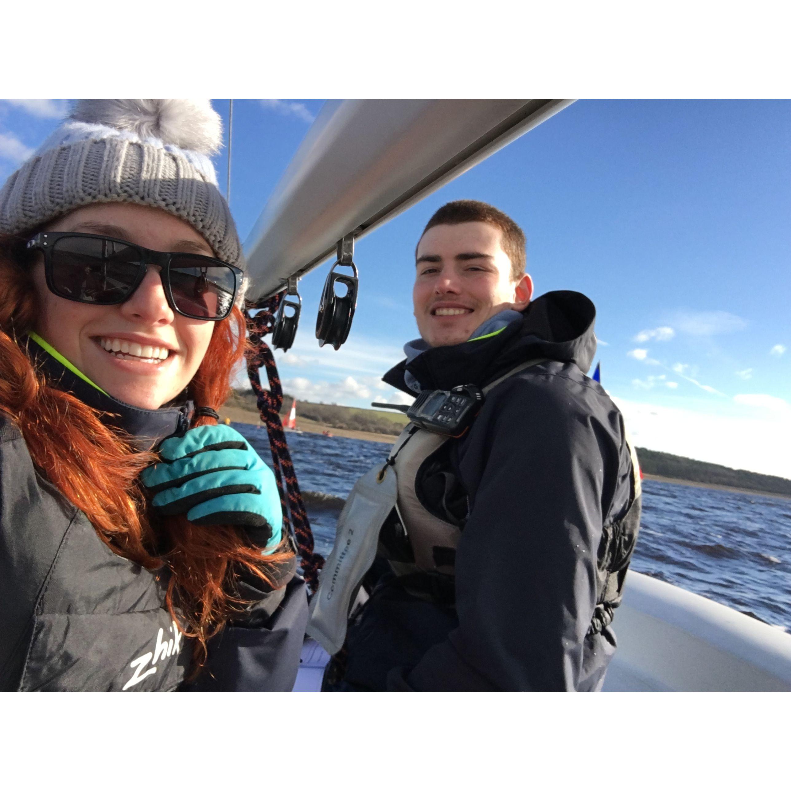 We were capsized moments after this (impressive with no sail up)