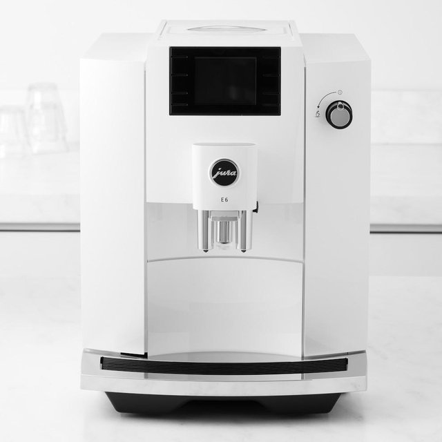 JURA E6 Fully Automatic Espresso Machine, Piano White