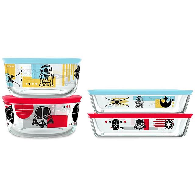 Pyrex EDS 8pc Brown Box 2022 Star Wars Decorated Storage Set, 8-Piece, Multi Color