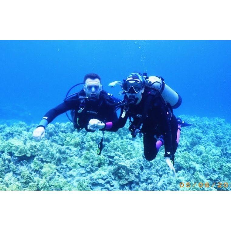 Our first time scuba diving together in Kona, Hawaii in May 2024.