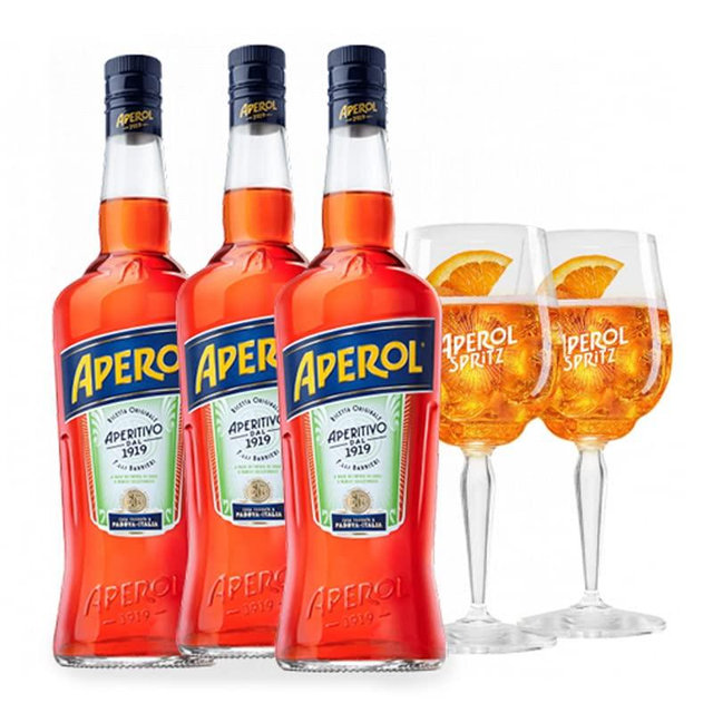 Aperol Spritz - Italian Orange Cocktail - The Perfect Aperitif for Every Occasion - 700 ml, 3 Bottles