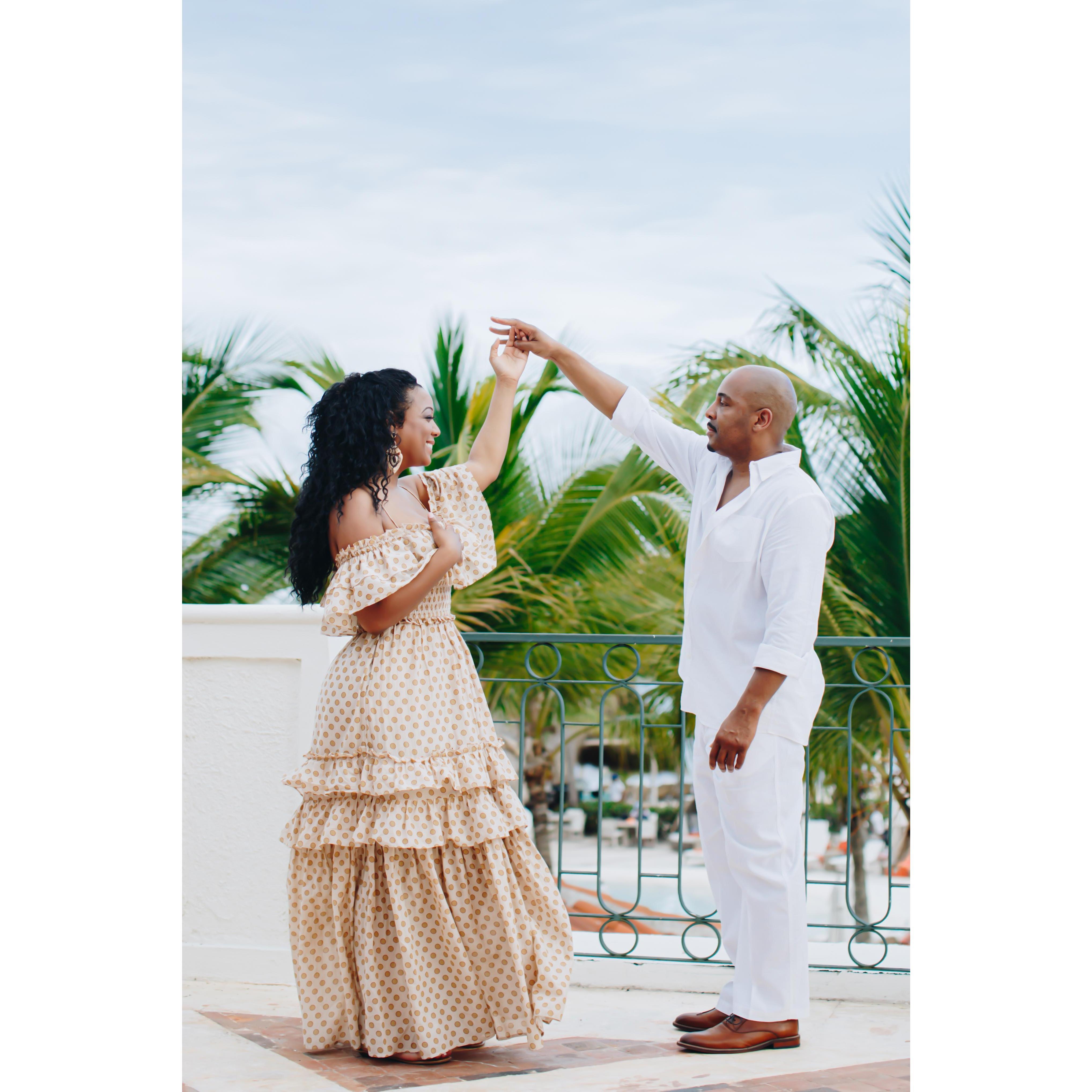 Neither of us have rhythm, but luckily for us we move to the beat of our own drums.