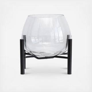 Glass Planter on Metal Stand