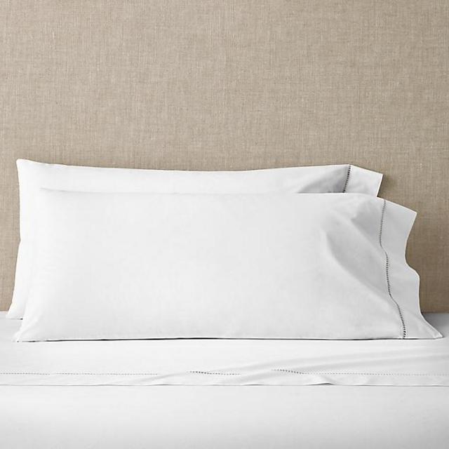 Restoration Hardware Italian Ladder Stitch Percale Pillowcases (Set of 2)