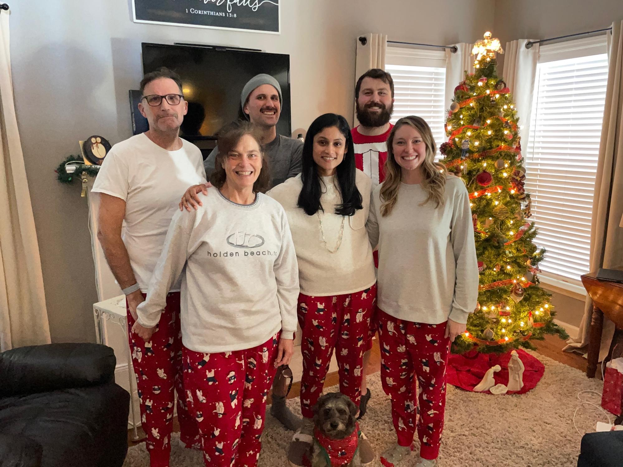 A Bishop family Christmas is the best kind of Christmas. Matching pajamas for all including our baby dog Oliver.