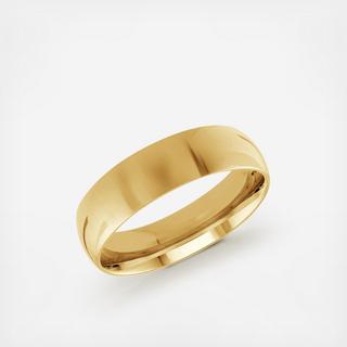 Men's 6 mm Domed Comfort-Fit Wedding Ring