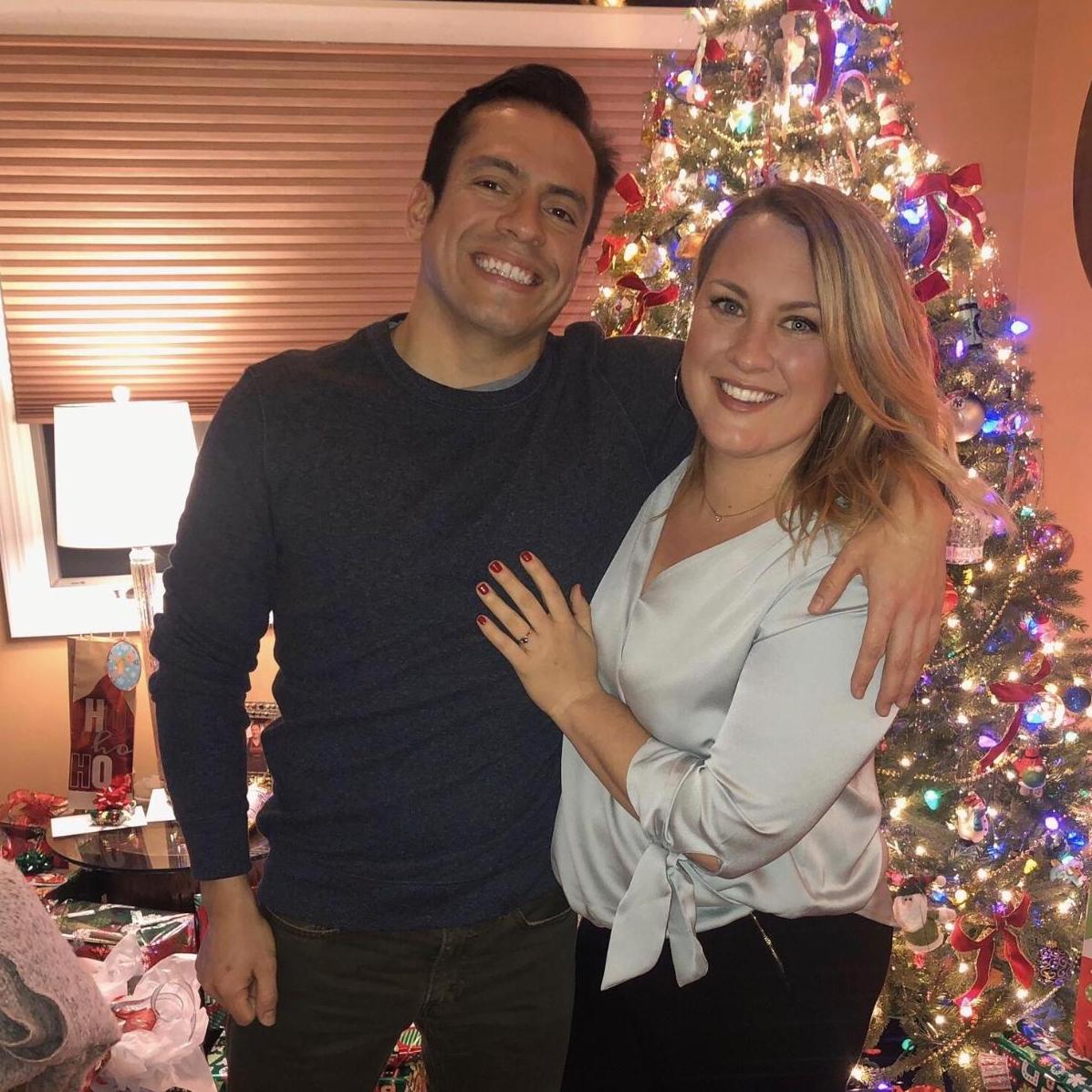 Christmas Eve 2019 -- the night we got engaged!