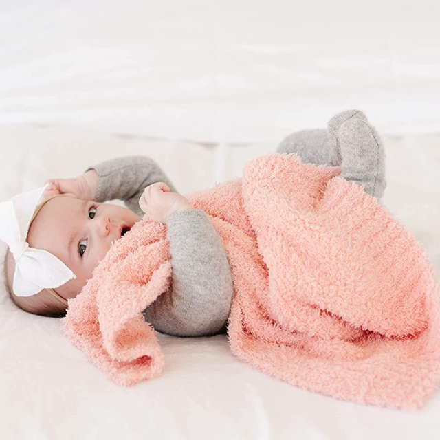 Saranoni Bamboni Luxury Bamboo Mini Baby Blanket 15"x20", Peach