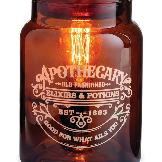 Candle Warmers ETC. Vintage Bulb Illumination Fragrance Warmer- Light-Up Warmer for Warming Scented Candle Wax Melts and Tarts to Freshen Room, Apothecary