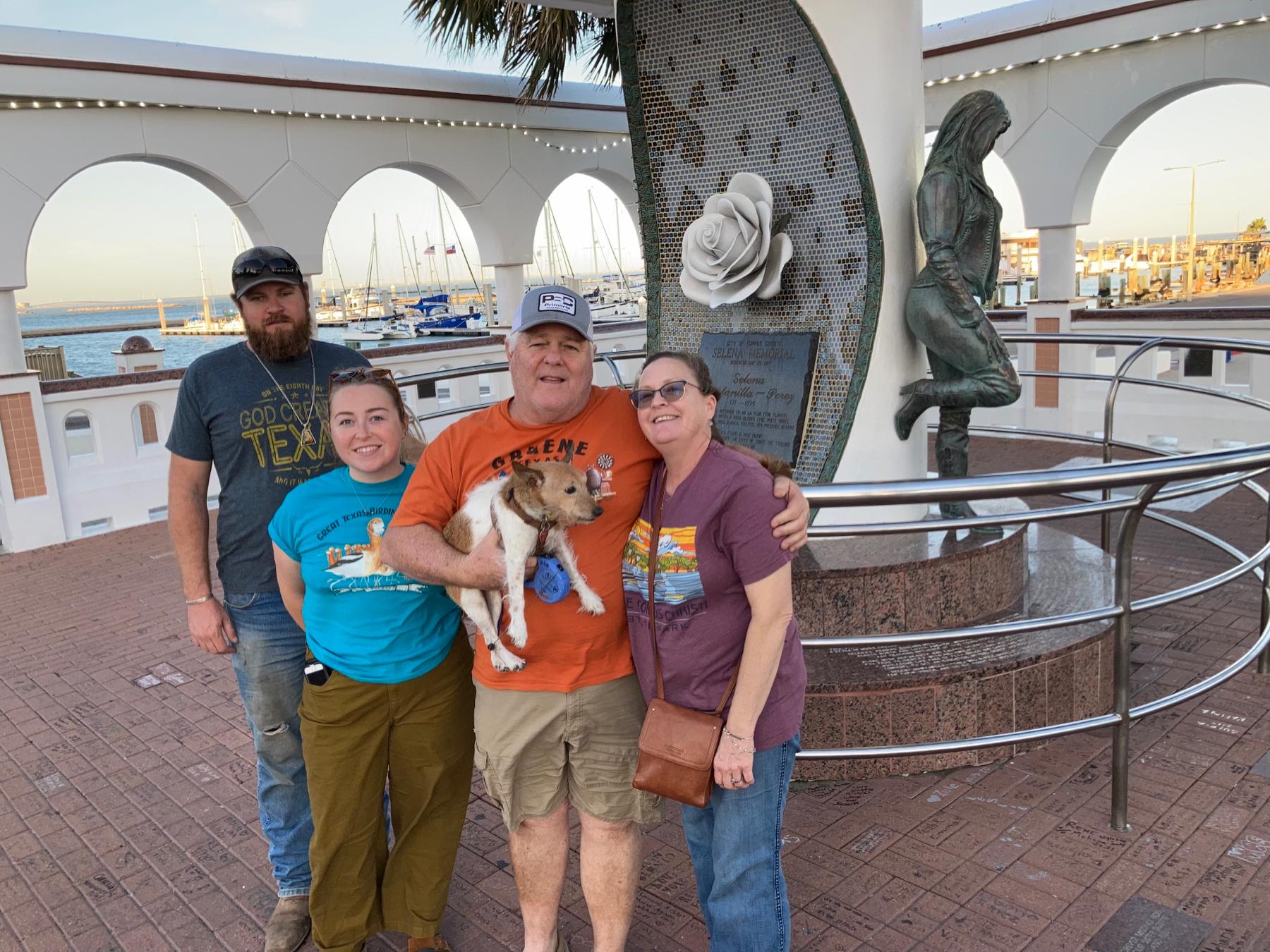 We're both very close with our families and enjoy spending holidays with them, like when Josie's parents came to visit Corpus Christi for Christmas 2021.