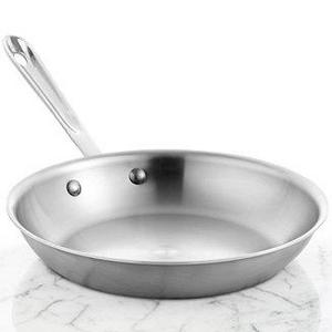 D5 Brushed Stainless Steel 10" Fry Pan