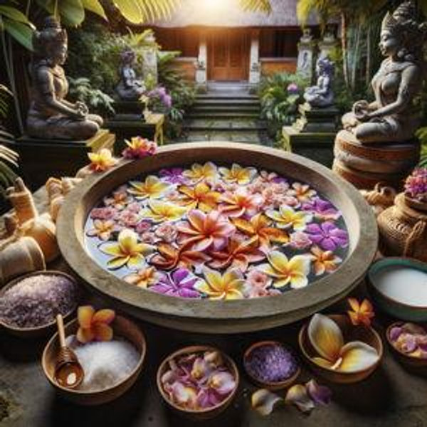 Flower Bath in Bali
