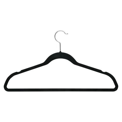 Honey-Can-Do Velvet Touch Suit Hanger - 50-Pack - Black
