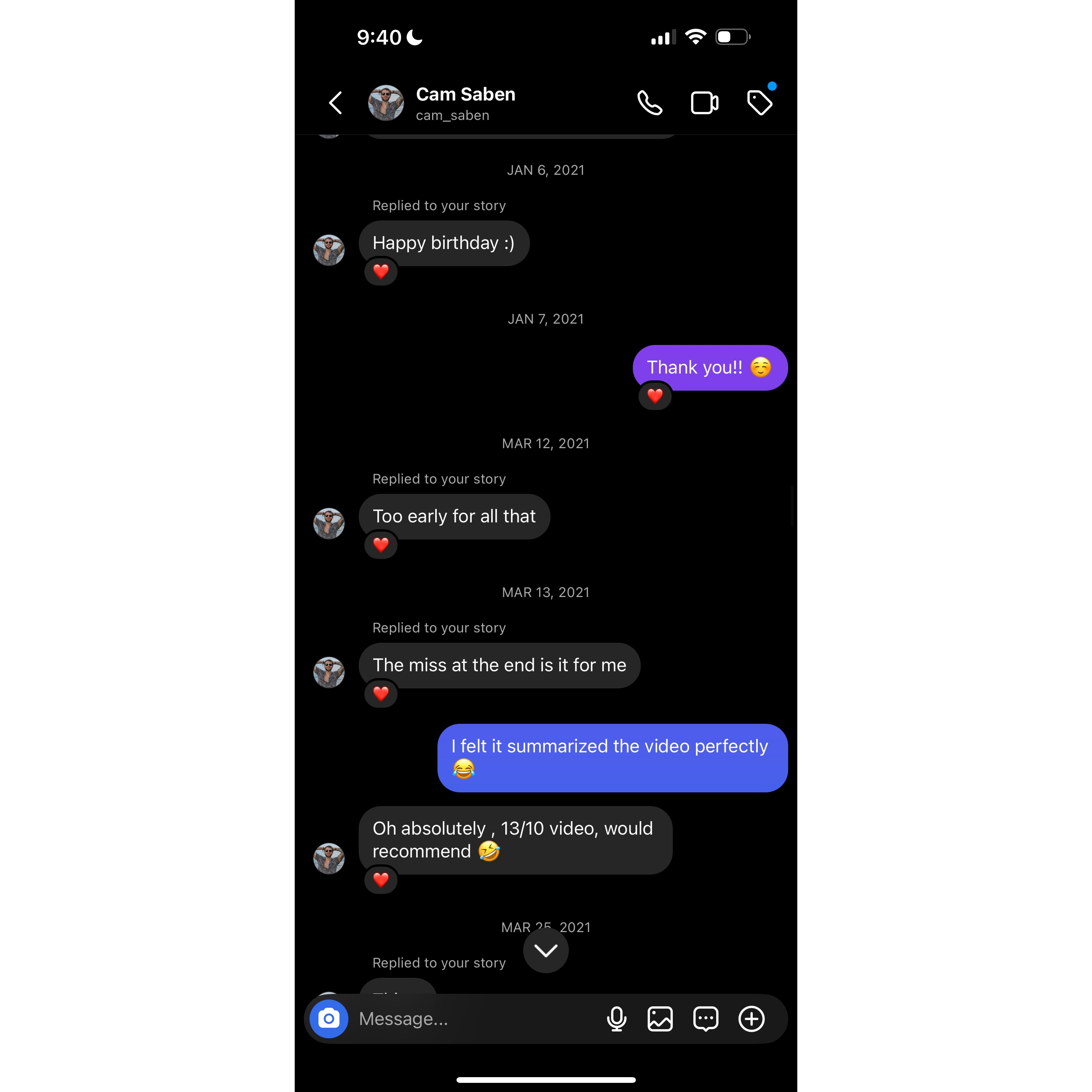 But he was persistent....
