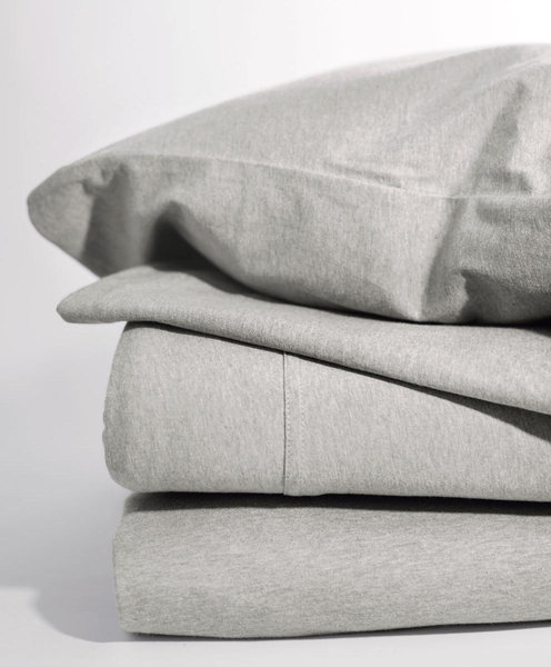 Pact Organic - Cotton Sheet Set - Twin, Heather Grey
