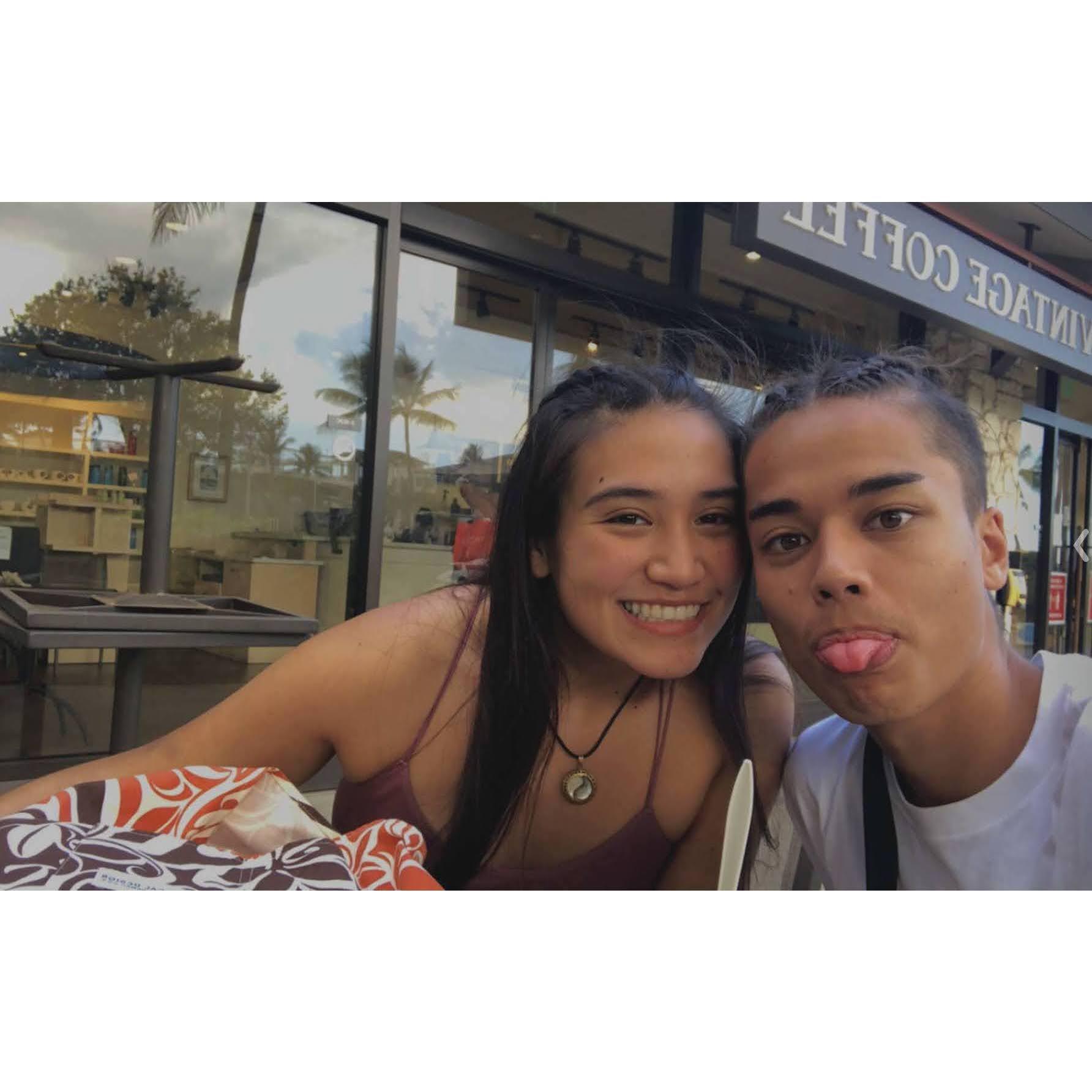 The first photo we sent to friends after we started dating