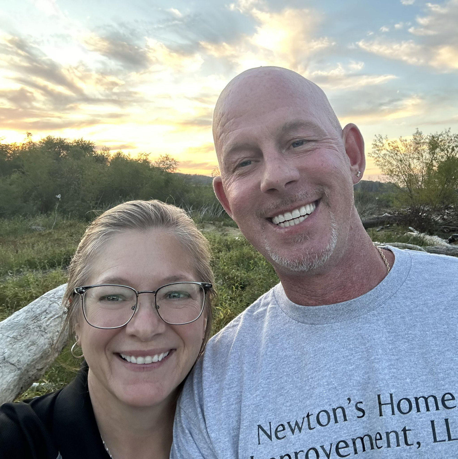 Sunset on the Ohio River, down in the fossil beds.