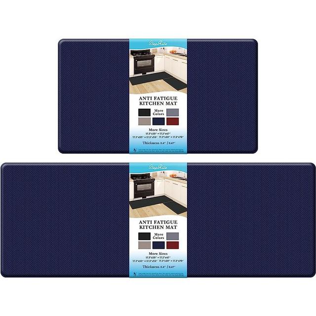 StepRite Kitchen Mats, 2 PCS 17.3"×30"+17.3"×47", Blue