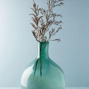 Green Glass Jug Vase