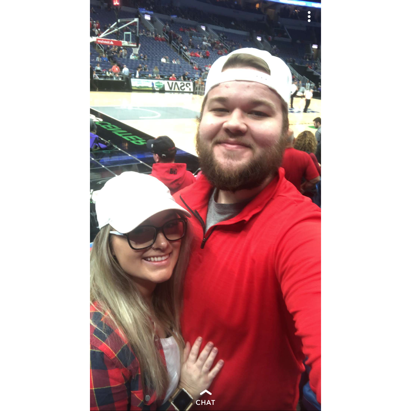 Bradley Basketball game in STL.
