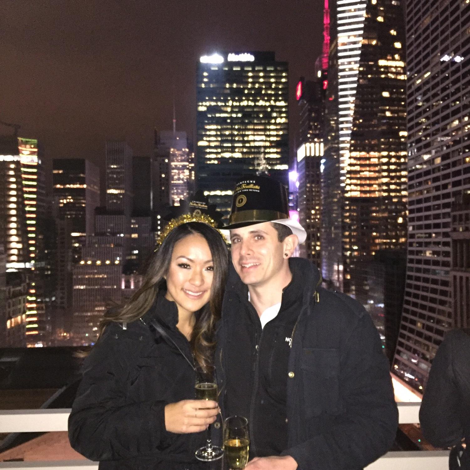 NYE 2015 rooftop at the bar downstairs tradition