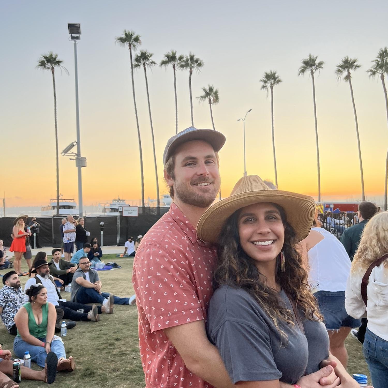 At one of the many concerts we’ve been to together