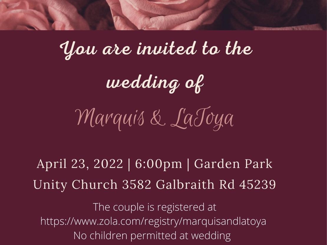 The Wedding Website of Latoya Thomas and Marquis Lee