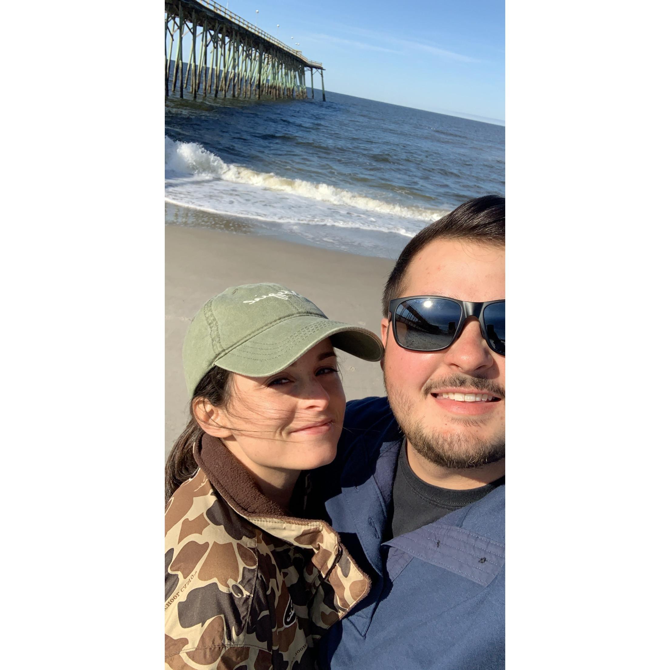 Goodbye college town, hello Wilmington! We had just moved into a town house together where we would live until we could buy a house a month later.