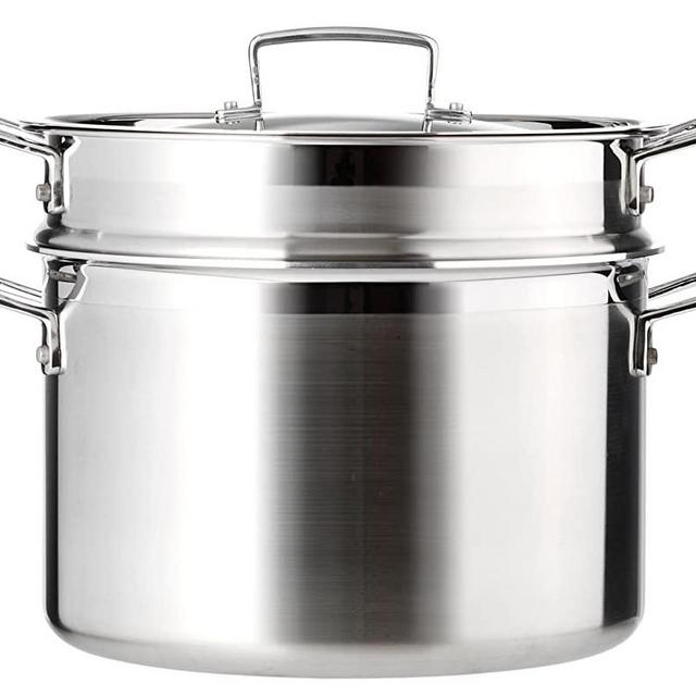 Le Creuset Tri-Ply Stainless Steel 7-1/2-Quart Pasta Multi-Pot with Insert