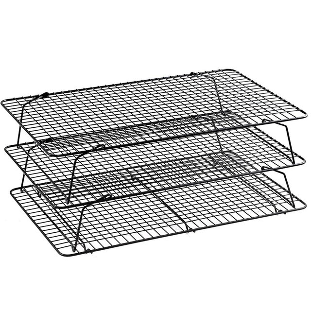 Pleafind 3 PCS Stackable Cooling Rack -16 x 10 Inch Wire Rack, Heavy Duty Stainless Steel Baking Racks, Cooling Racks for Cooking and Baking Cookie Pizza Cake, Oven and Dishwasher Safe