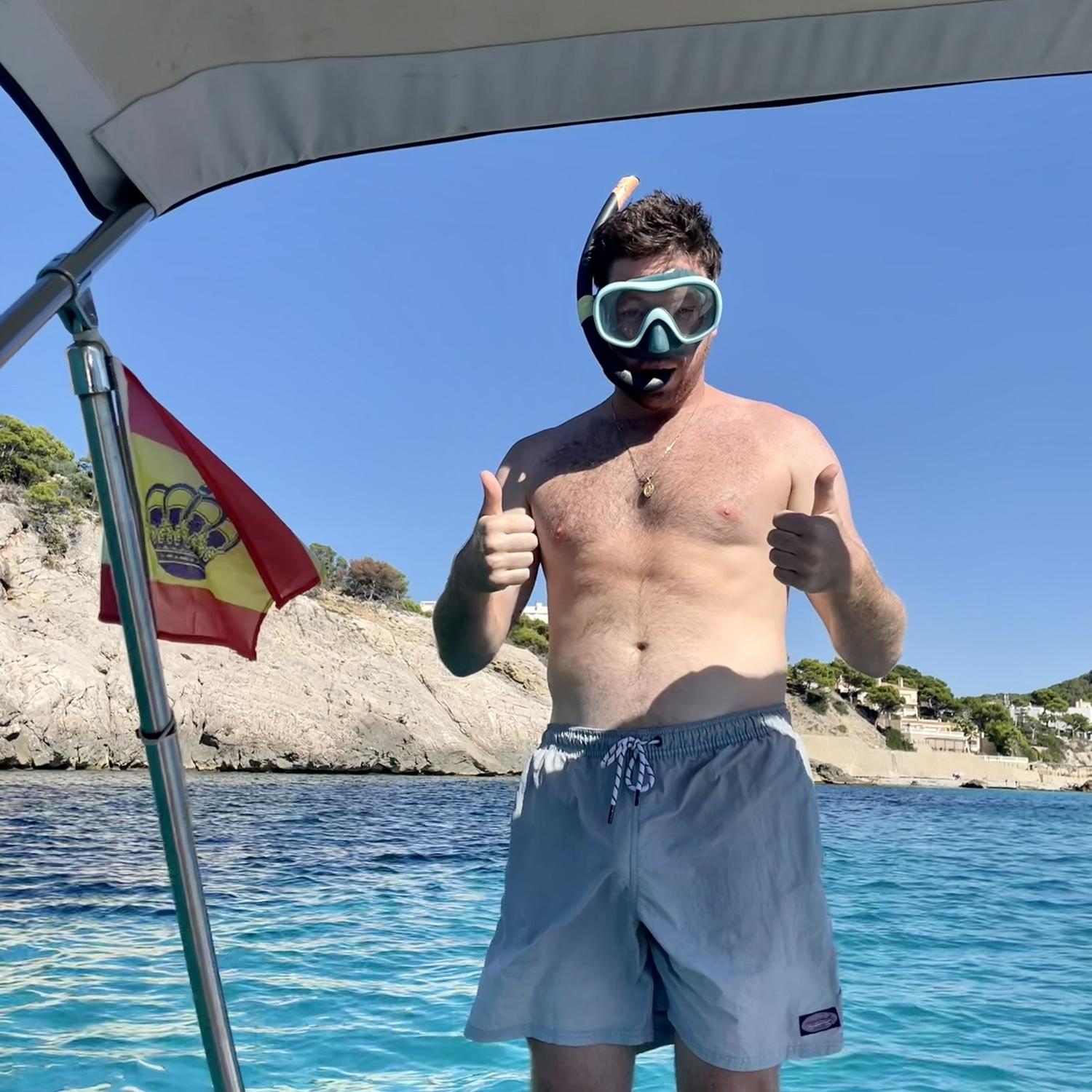 We rented a boat! We highly recommend adding this activity to your itinerary. Get a group of friends and family and see Mallorca from the Mediterranean. The water will be warm!