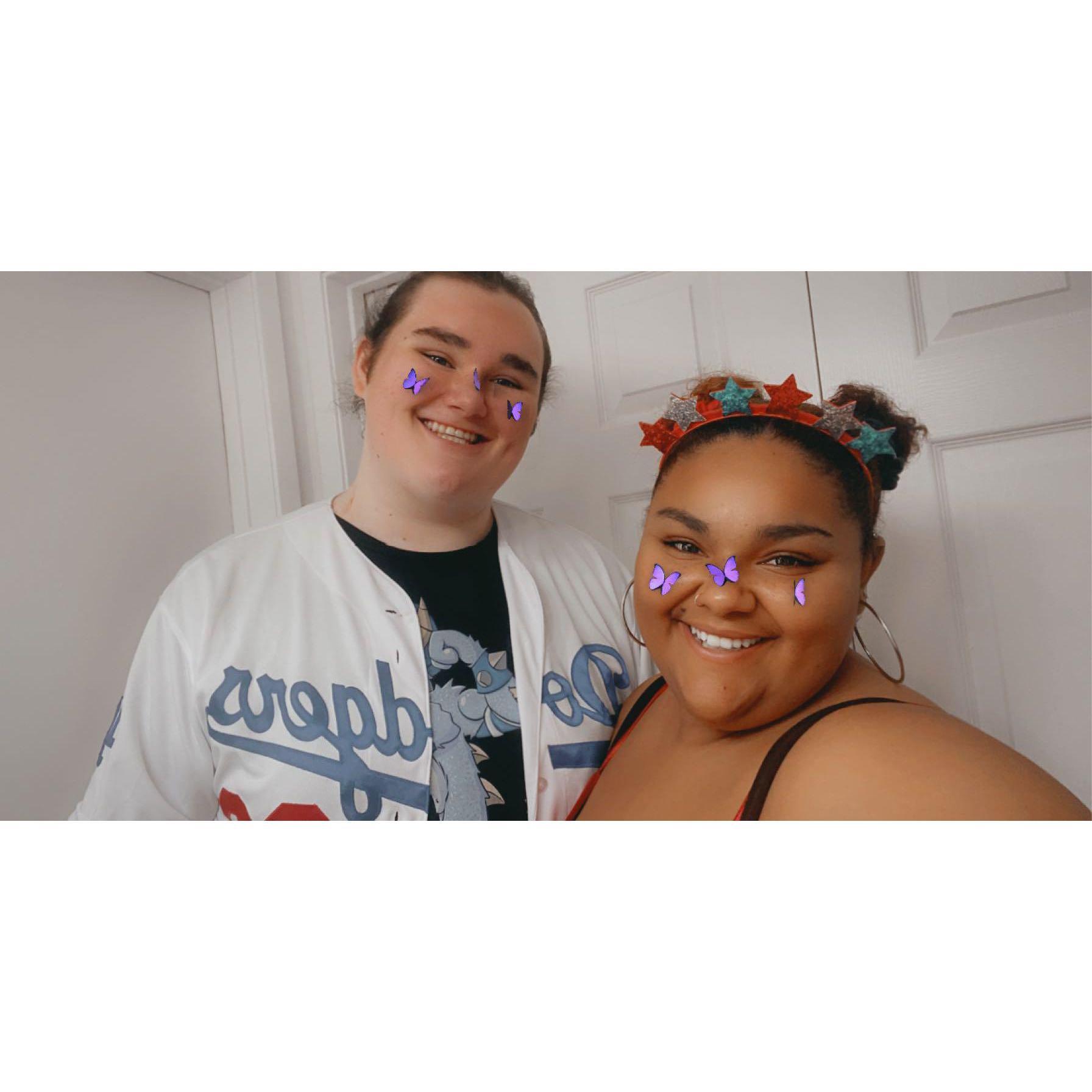 Us Celebrating Love and Family on our first "holiday" together.