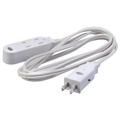 SmartCord Advanced Safety Extension Cord White 6' - Woods