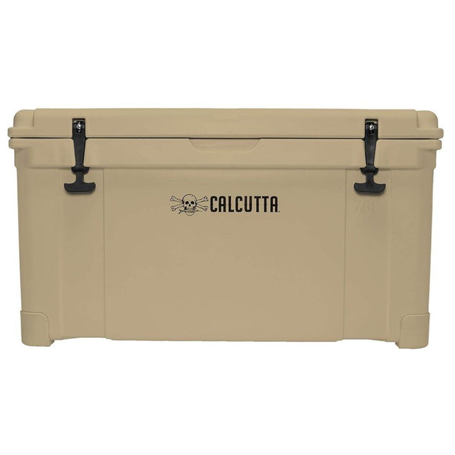 Calcutta Hard Cooler | Insulated Outdoor Ice Chest Keeps Ice for 5 Days | Portable Cooler for Fishing, Boating and Camping | Travel Drink Cooler with a Drain Plug and Built-in Light | 75 Liter