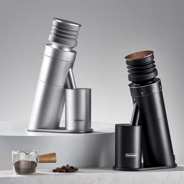 Coffee Grinder, Viesimple Gen 4, Single Dose Burr Coffee Grinders with Magnetic Dosing Cup, Electric Coffee Bean Grinder with Anti-Static Design, Espresso Grinder Compact & Quiet for Home Use Black