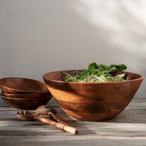 Carson Large Acacia Wood Bowl + Reviews | Crate & Barrel