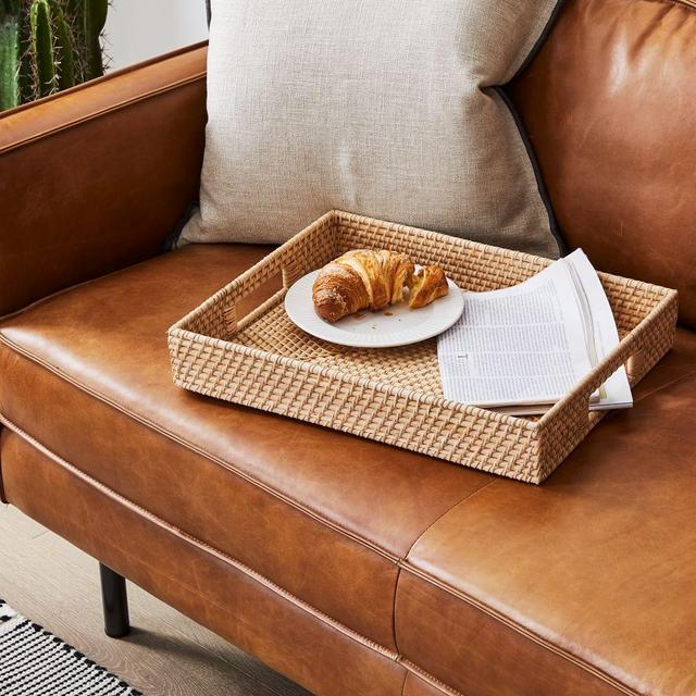 Merida Rattan Rectangle Tray 14x18in, Natural
