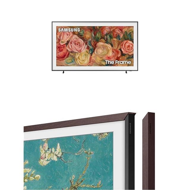 SAMSUNG 4K The Frame 65'' TV with Brown Bezel