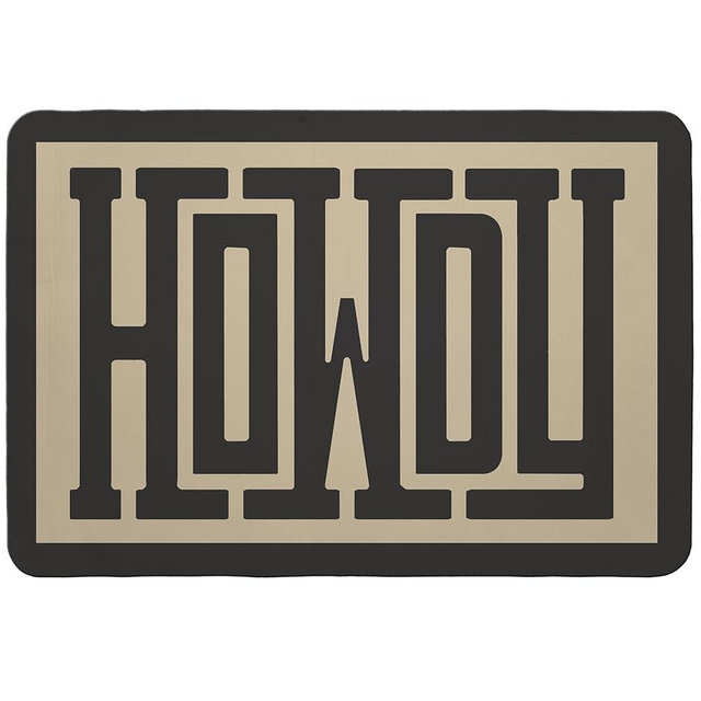 GOOZHO Black and Beige Western Dish Drying Mat, Vintage Southwestern Coffee Bar Mat for Countertops, Howdy Western Absorbent Dish Drying Mats for Kitchen Counter Coffee Maker, 16x24 Inch