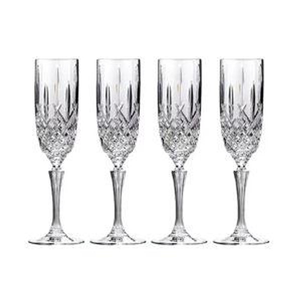 Marquis by Waterford Markham 4-Piece Traditional Crystal Flute Set | Dillard's