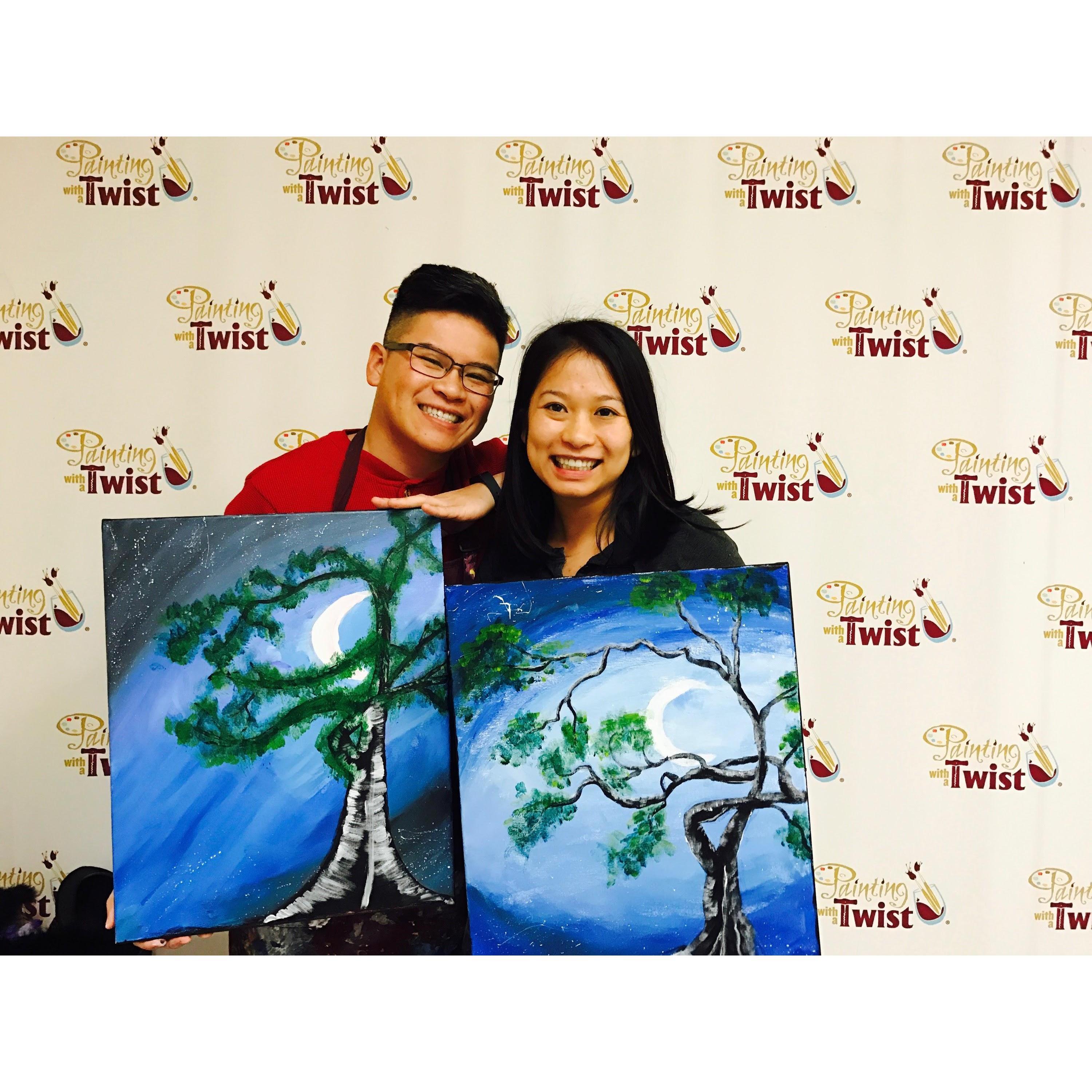 Paint night and wine.