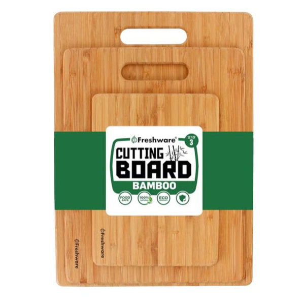 Freshware Set of 3 Bamboo Cutting Boards