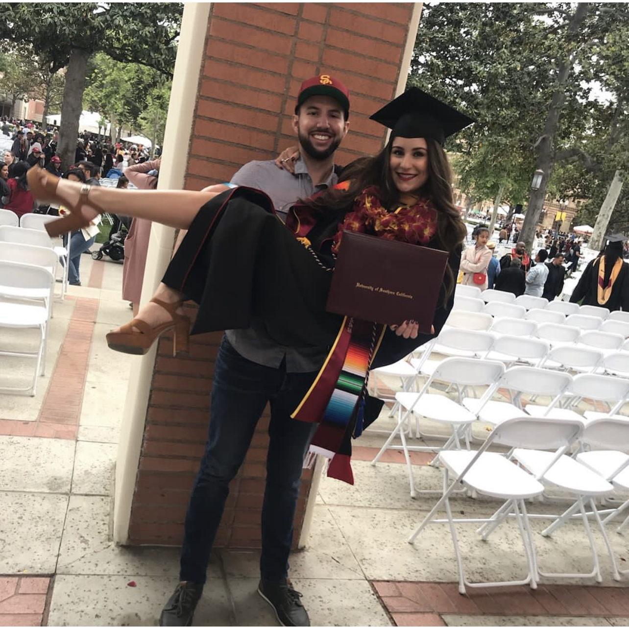 Vanessa's biggest supporter...this is when Stephen was jumped into the Trojan family. Fight on. hehe 2018